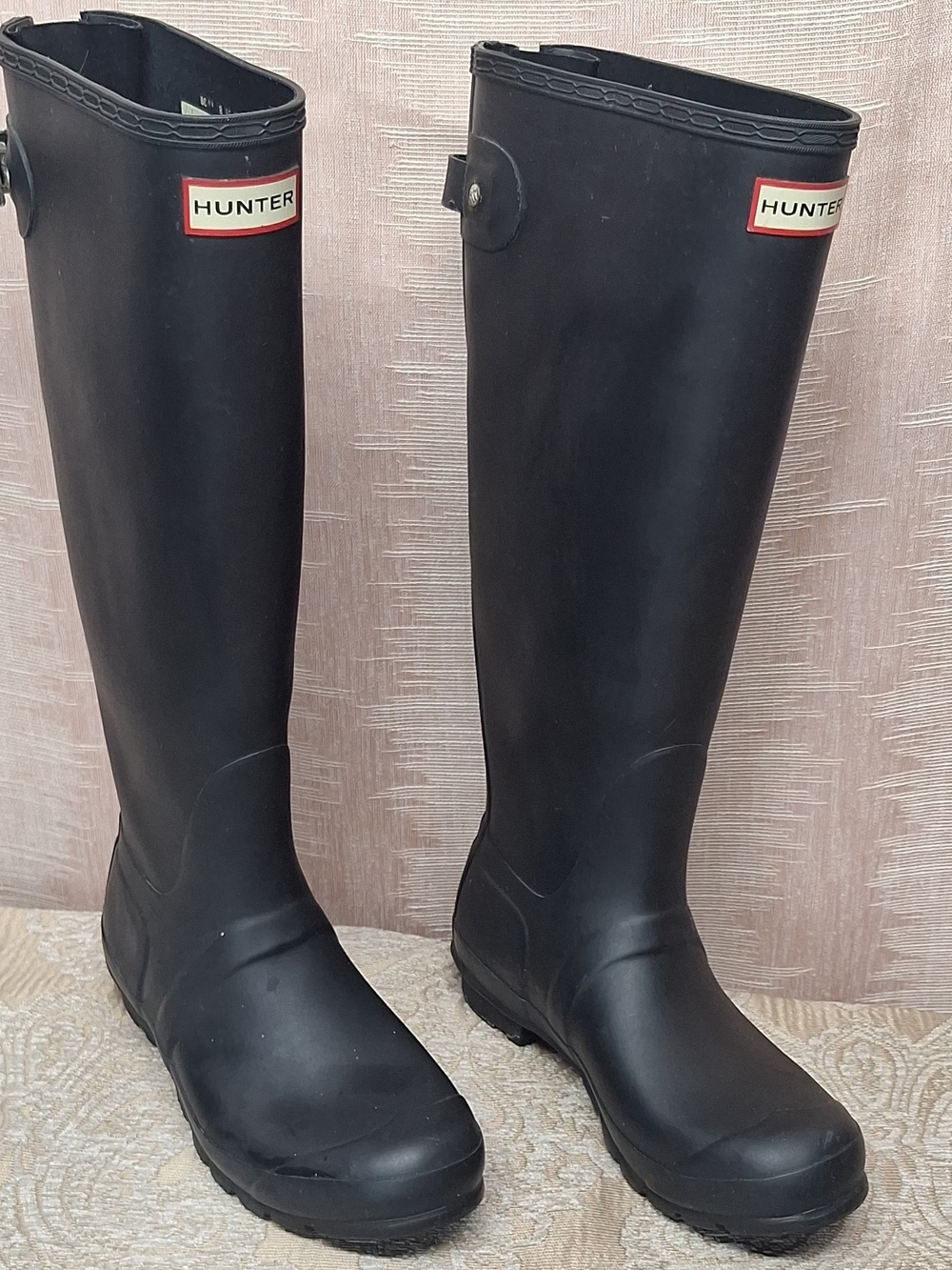 Hunter Men's Black Tall Rain Boots Size 8 EU 39